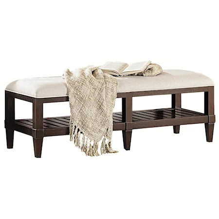 Transitional Upholstered Accent Bench